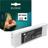 Evoke Patrone für Epson T6941 Photo ️️ SC T3000 T3200 PS T3200N T5000 ️