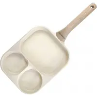 Klausberg 3-in-1 Marmorpfanne für Eier, Pfannkuchen und Crêpes 22x18cm BEIGE KB-7829