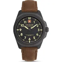 Swiss Military Hanowa Quarzuhr "Fieldmaster", braun (braun, schwarz, schwarz, schwarz), HANOWA, Armbanduhren, Herren, schwarz, Quarzuhr, Armbanduhr, Herrenuhr, Swiss Made, Lederarmband, analog