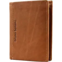 Bruno Banani Leder Geldbörse Arizona Wallet High with Flap Cognac braun