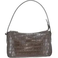 Decadent Leder Schultertasche Abendtasche Janine Bag Croco Mocha braun