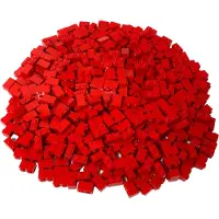 LEGO 50 Stück Steine 1x2, Rot