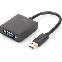 Digitus USB-A 3.2 Gen 1 zu VGA Grafik Adapter, 1920 x 1080 Pixel