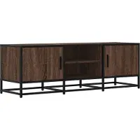 Syfax TV-Schrank Eichen-Optik 120x35x41 cm Holzwerkstoff und Metall