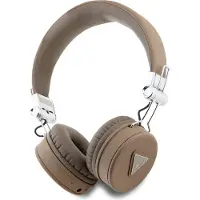 GUESS drahtlose Kopfhörer bluetooth ENC GUBH70PGTSPSW (Grained Classic Round Shape) braun
