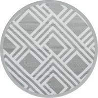 Syfax Outdoor-Teppich ARAKIL Grau Ø160 cm PP