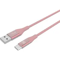 Celly USBTYPECCOLORPK, 1 m, USB A, USB C, USB 2.0, Pink