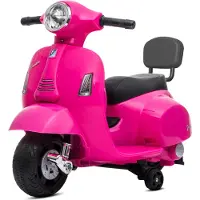 Sun baby Vespa Elektroroller ab 18m Elektrofahrzeug Kinderfahrzeug Scooter mit Rückenlehne rosa