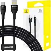 Baseus Flash 2 USB-A/USB-C Kabel 100W 2m Schwarz