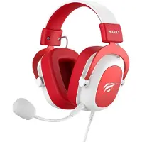 Havit H2002d, Kabelgebunden, 20 - 20000 Hz, Gaming, Kopfhörer, Rot, Weiß