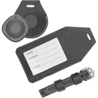 4smarts Tracker SkyTag/Luggage Tag, Gepäck, Schwarz, Staubresistent, Wasserdicht, Kunstleder, IP66, iPad 9.7 6th Gen.(2018)/A1893,A1954iPhone 13 ProiPhone 7PlusiPad 10.2 8th Gen(2020)/A2270,A2428...