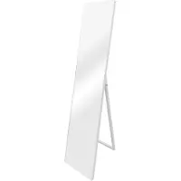En.casa Standspiegel Barletta 150x35 cm Ganzkörperspiegel rechteckig Ankleidespiegel kippbar neigbar Weiß