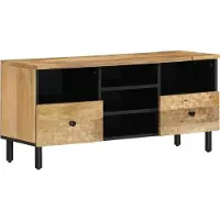 Syfax TV-Schrank 100x33x46 cm Massivholz Mango