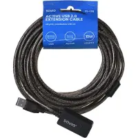 Savio CL-130 USB active port extension 10m USB 2.0-A male USB 2.0-A female Schwarz