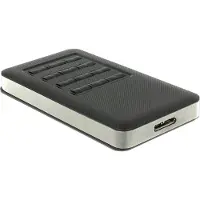 DeLOCK 42594, SSD-Gehäuse, M.2, SATA, 5 Gbit/s, USB Anschluss, Schwarz, Silber