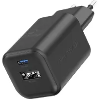 Swissten , GaN Netzladegerät USB-C 45W / USB-A 18W PD / QC, Schwarz
