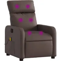 Syfax Massagesessel Braun Kunstleder