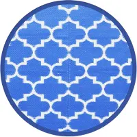 Syfax Outdoor-Teppich ARAKIL Blau Ø160 cm PP