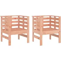 vidaXL Gartenstühle 2 Stk. 61,5x53x71 cm Massivholz Douglasie