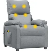 Syfax Massagesessel Hellgrau Stoff