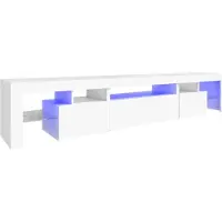 Sonstiges TV-Schrank mit LED-Leuchten Weiß 215x36,5x40 cm