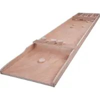 Longfield Games Dutch Shuffleboard 200 cm | Sjoelbak groß aus Holz | Inklusive 30 Spielscheiben