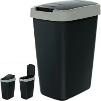 Prosperplast Abfalleimer COMPACTA Q NSAB12 - hellbraun/schwarz
