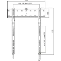 Logilink BP0116, 81,3 cm (32"), 165,1 cm (65"), 40 kg, 200 x 200 mm, 400 x 300 mm, Schwarz