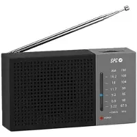 SPC Jetty Lite, Tragbar, Digital, AM, FM, 3,5 mm, Schwarz, Grau, Drehregler