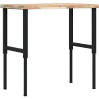 Syfax Werkbank 100x60x(73-99,5) cm Massivholz Akazie Rechteckig