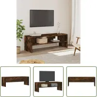 The Living Store TV-Schrank Räuchereiche 120x40x40 cm Holzwerkstoff