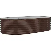 Syfax Hochbeet Verzinkter Stahl 152x80x36 cm Braun