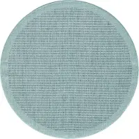 Carpetsale24 In & Outdoor Teppich Terrasse Balkon Küchenteppich Wetterfest Sisal Optik Flachgewebe Einfarbig mit Struktur, Grösse: 200 cm Rund