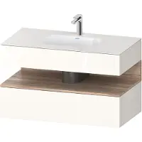 Duravit Einbauwaschtisch-Möbel-Set Qatego 100x55x60cm, E Ma/w g, Kon-WTU, Nischenb