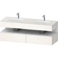Duravit Einbauwaschtisch-Möbel-Set Qatego 160x55x60cm, Kon-WTU, we matt/we matt