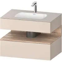 Duravit Einbauwaschtisch-Möbel-Set Qatego 80x55x60cm, E Ma/t matt, Konsolen-Waschtischunterbau