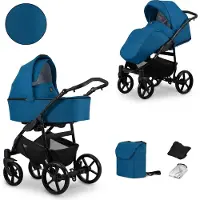 Kunert Mata Kinderwagen Meer / Schwarzer Rahmen / 2 IN 1