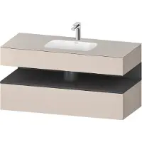 Duravit Einbauwaschtisch-Möbel-Set Qatego 120x55x60cm, gra m/tau ma, Konsolen-Waschtischunterbau