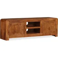 Syfax TV-Schrank Massivholz mit Honigfarbenem Finish 120x30x40 cm