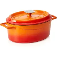 WAS Germany LAVA Bräter orange 28 x 21 x 11 cm, Serie Casseroles oval