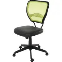 Generique Profi-Bürostuhl Seattle, Chefsessel Drehstuhl, 150kg belastbar, Kunstleder grün ohne Armlehnen