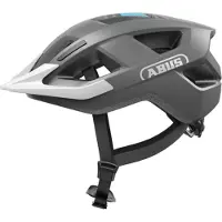 ABUS Fahrradhelm Aduro 3.0 LED - sportiver City-Helm in stilvollem Design für alltägliche und sportliche Touren - mit Rücklicht - für Damen und Herren - Grau, Größe S (51-55 cm)