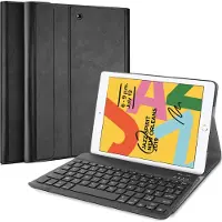 Just in Case Tablet-Hülle mit Tastatur geeignet für iPad 9e generatie (2021) 10.2 inch / 8e generatie (2020) 10.2 inch / 7e generatie (2019) 10.2 inch - AZERTY Bluetooth Tastatur-Hülle - Schwarz