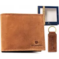Peterson Portemonnaie-Set mit Schlüsselanhänger Scehs hellbraun One size
