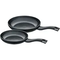 Berndes Bratpfannen-Set 24+28 cm, Aluminium, recycelt, schwarz - b.green - Alu Recycled