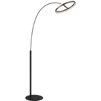 Globo LED-Stehlampe Della, Höhe 190 cm, schwarz/dunkelgrau, Metall