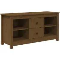 Syfax TV-Schrank Honigbraun 103x36,5x52 cm Massivholz Kiefer