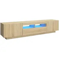 Syfax TV-Schrank mit LED-Leuchten Sonoma-Eiche 180x35x40 cm