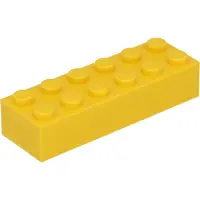 LEGO 2x6 Stein 2456 - 10 Stück Gelb