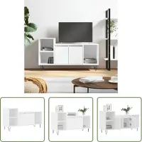 The Living Store TV-Schrank Weiß 100x35x55 cm Holzwerkstoff